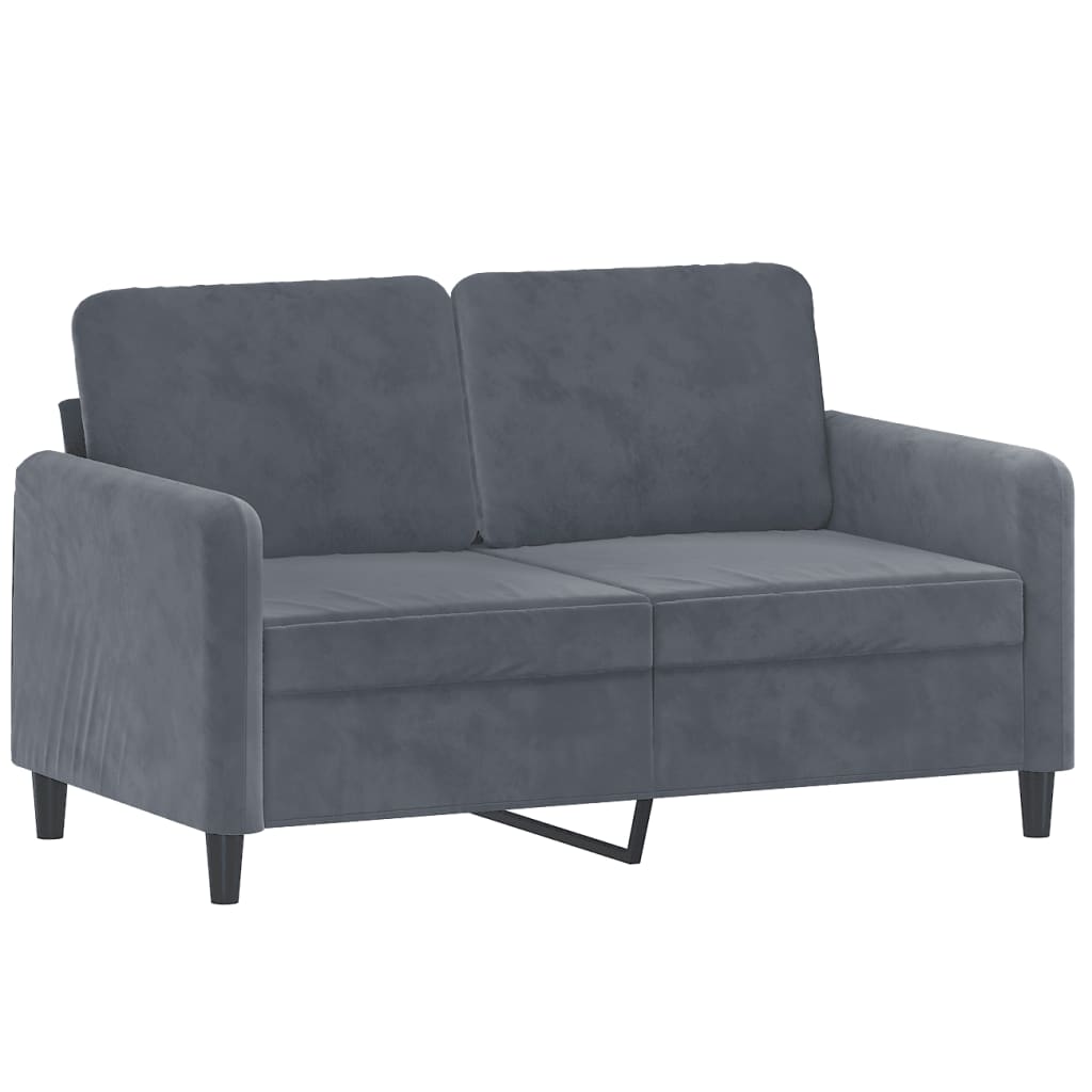 2-dijelni set sofa tamnosivi baršunasti