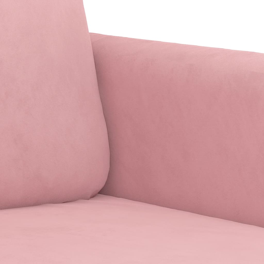 2-dijelni set sofa ružičasti baršunasti