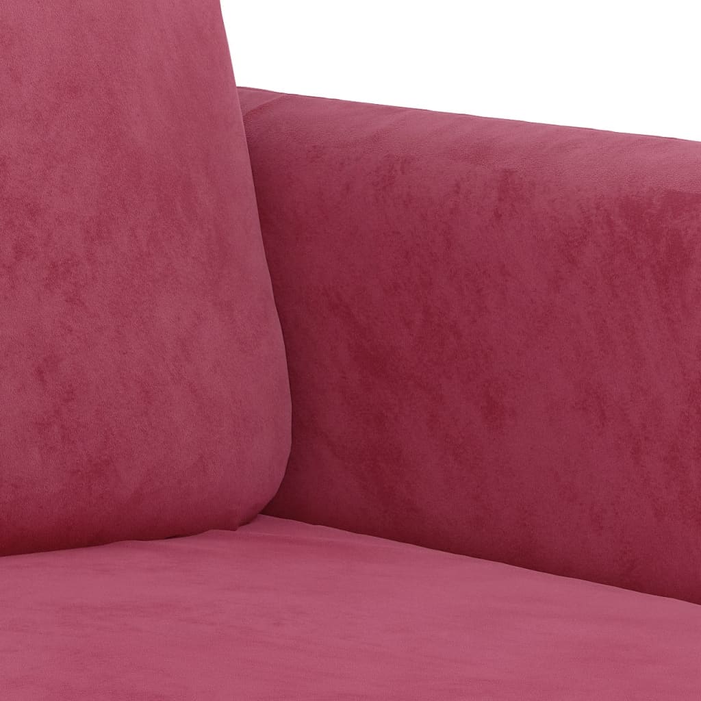 2-dijelni set sofa crvena boja vina baršunasti