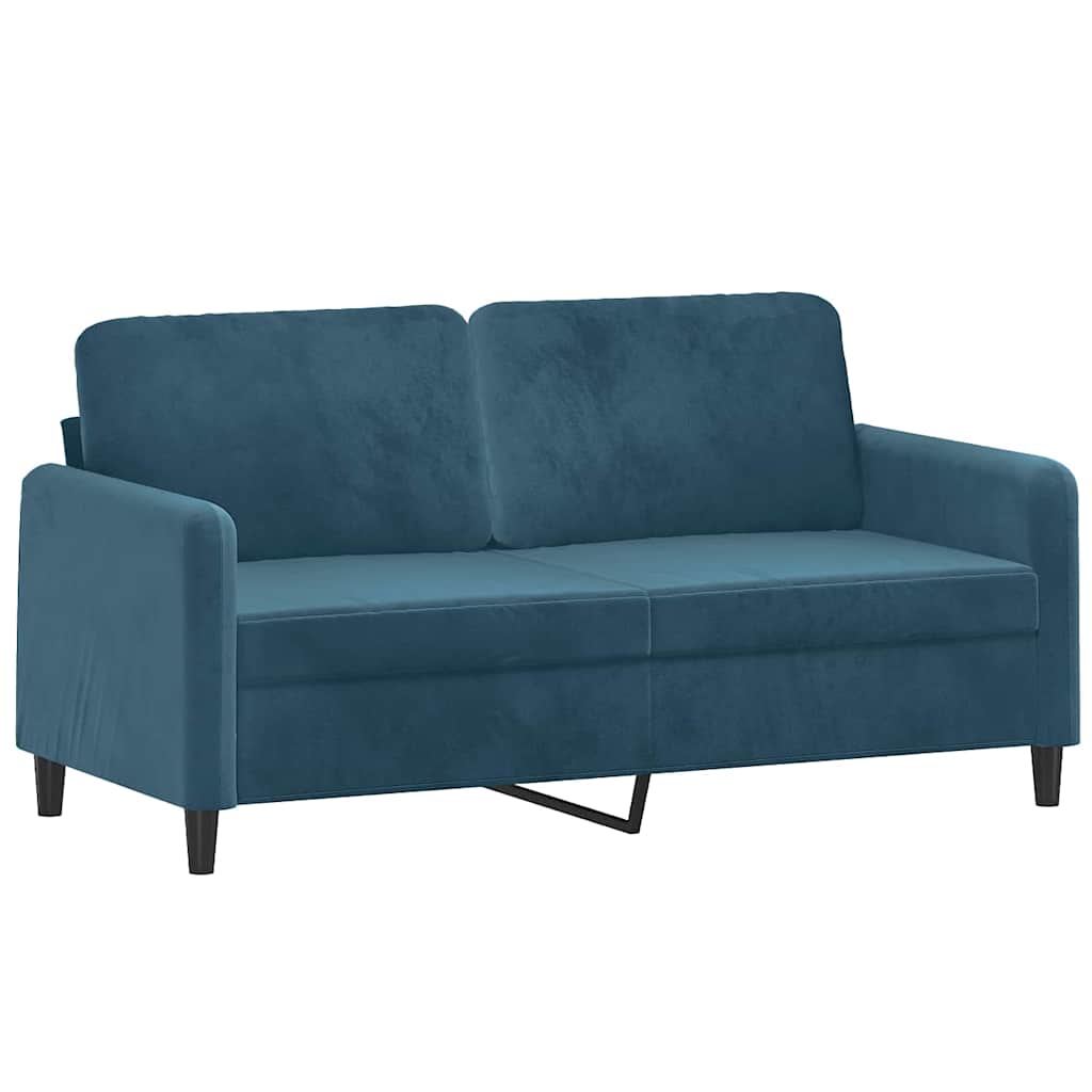 2-dijelni set sofa plavi baršunasti