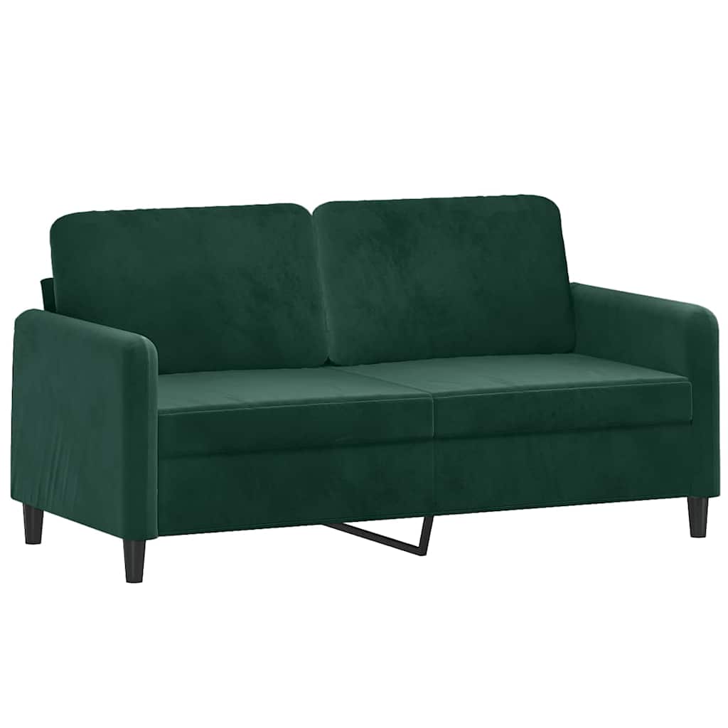 3-dijelni set sofa tamnozeleni baršunasti