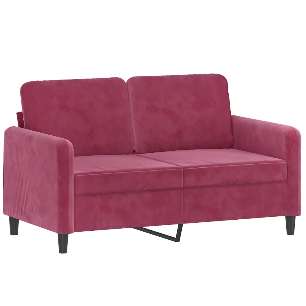 2-dijelni set sofa crvena boja vina baršunasti
