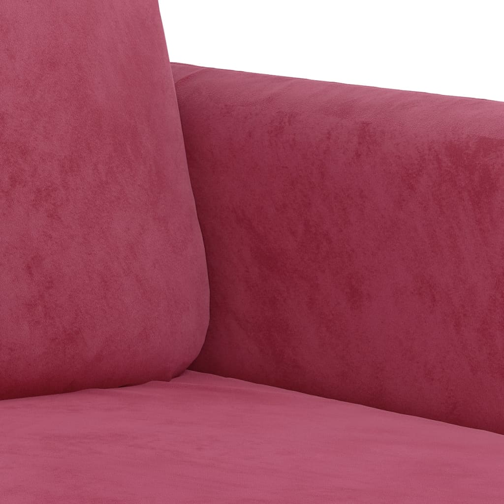 2-dijelni set sofa crvena boja vina baršunasti