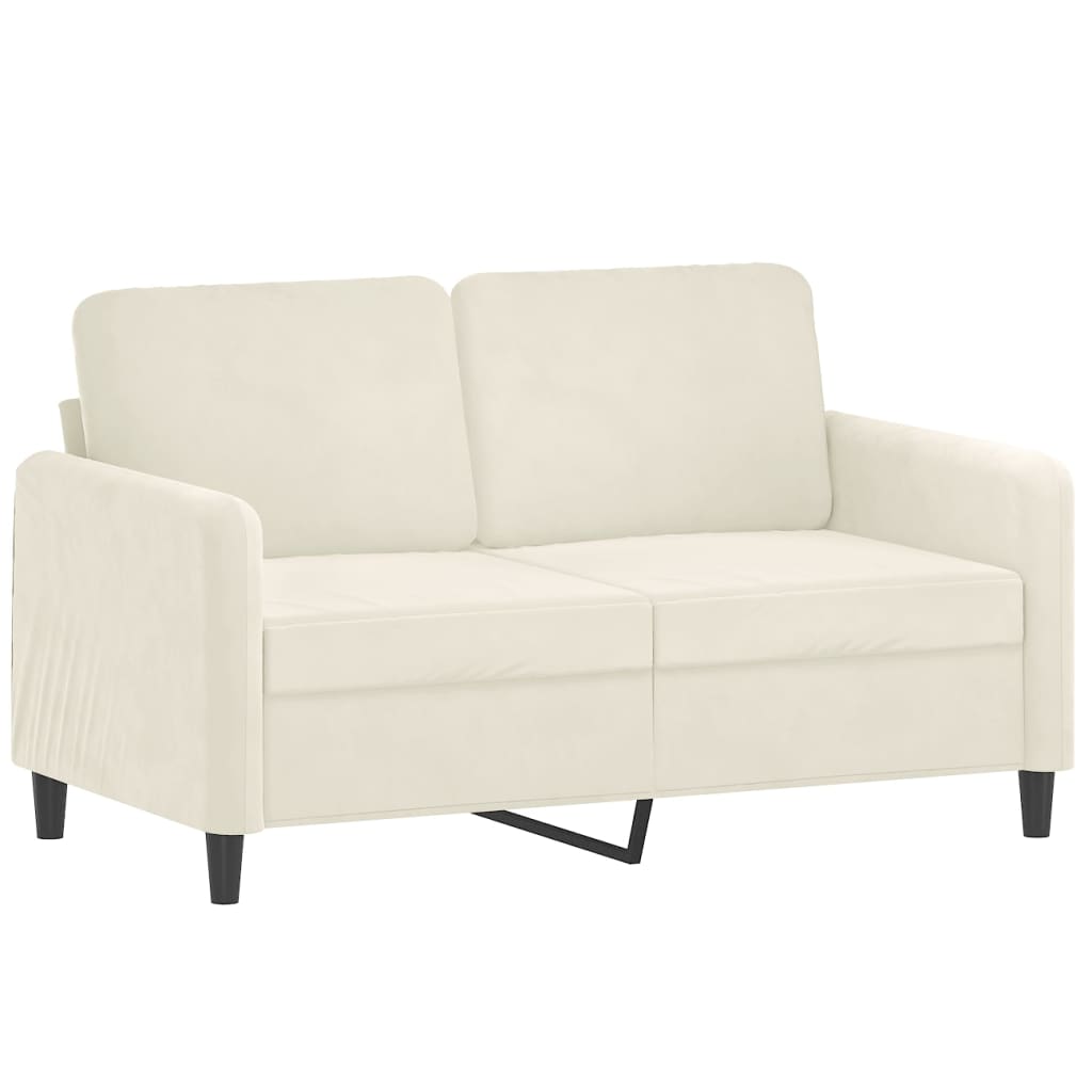 2-dijelni set sofa krem baršunasti