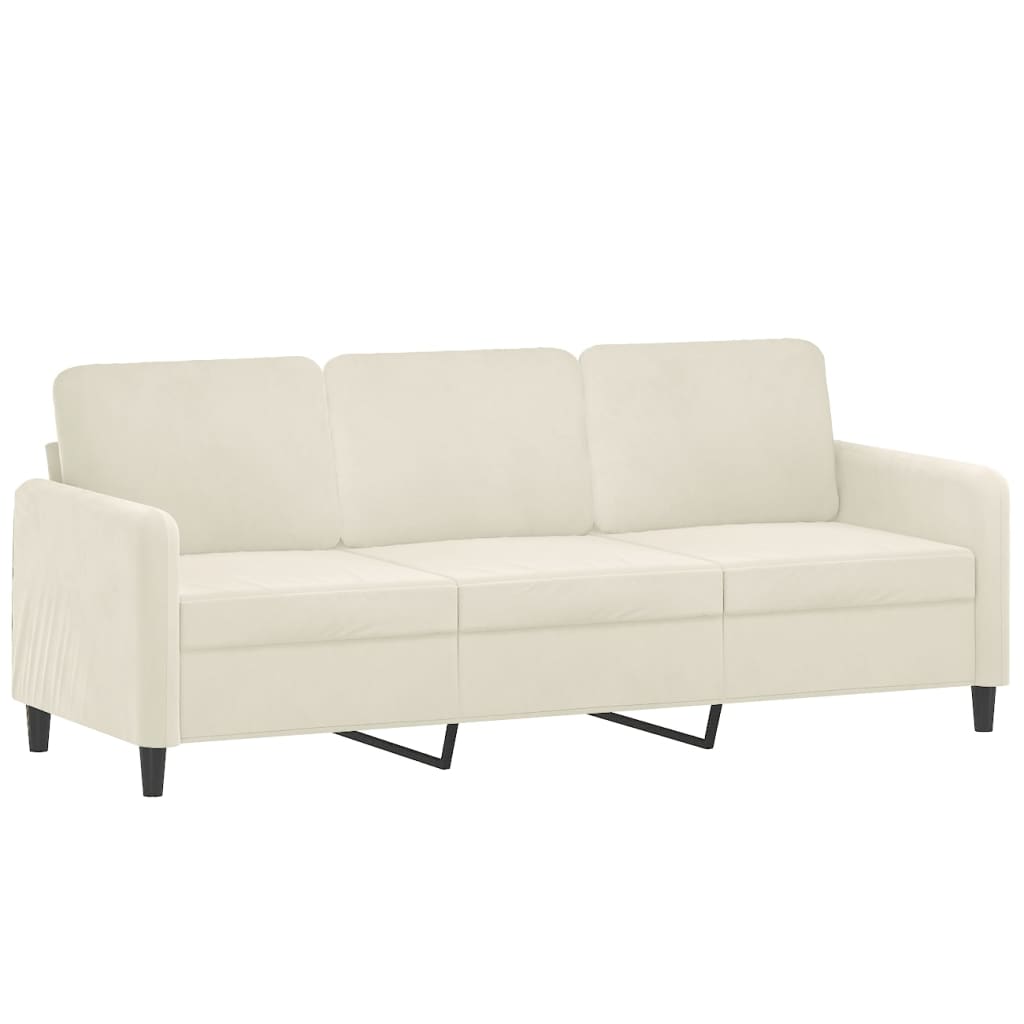2-dijelni set sofa krem baršunasti