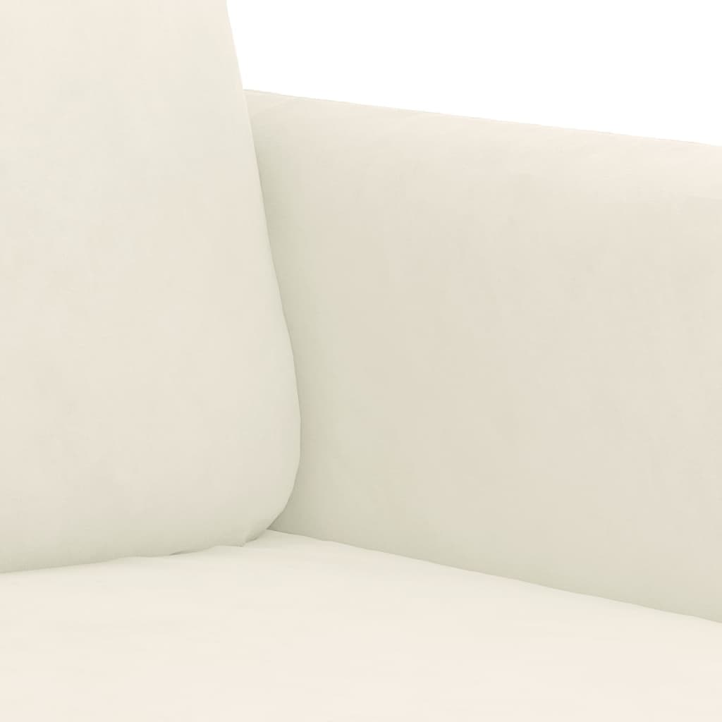 2-dijelni set sofa krem baršunasti