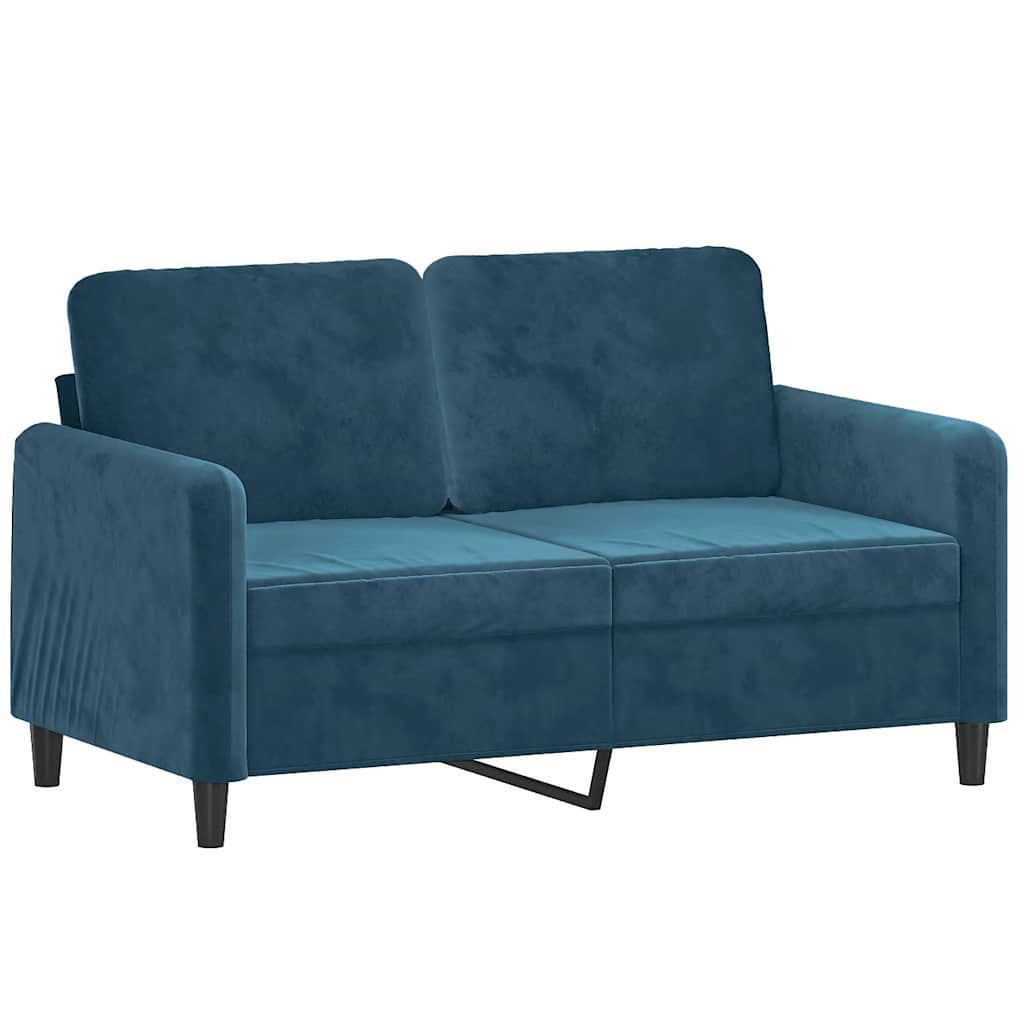 2-dijelni set sofa plavi baršunasti