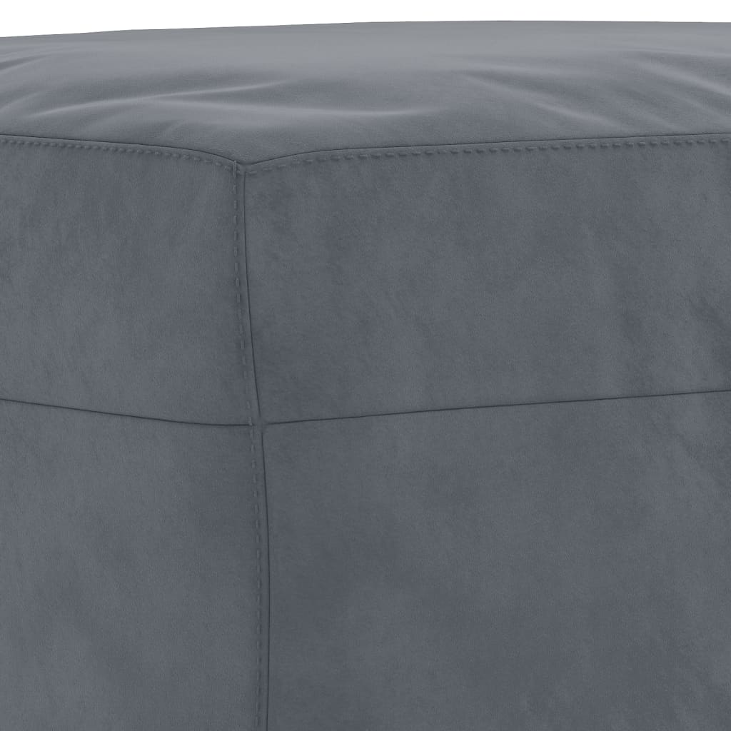 3-dijelni set sofa tamnosivi baršunasti