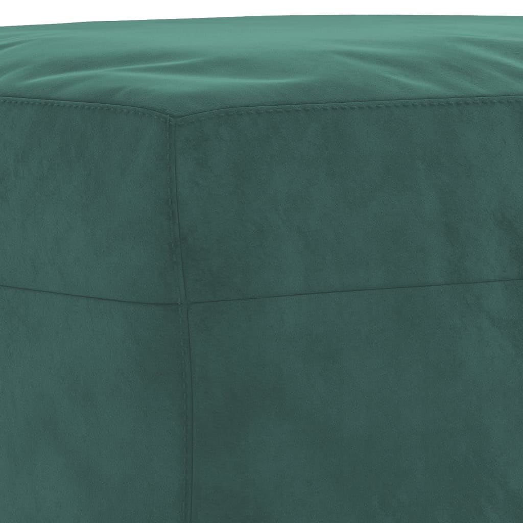 3-dijelni set sofa tamnozeleni baršunasti