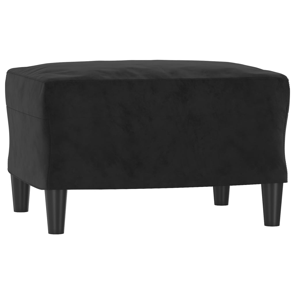 3-dijelni set sofa crni baršunasti