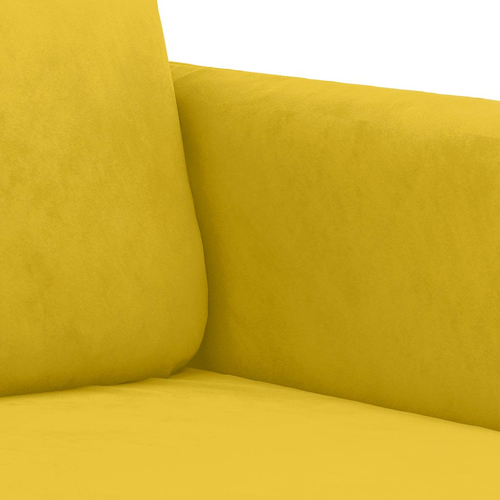 3-dijelni set sofa s žuti baršunast