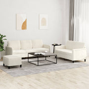 3-dijelni set sofa krem baršunasti