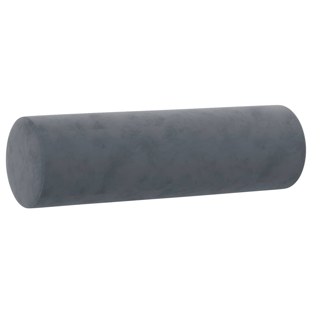 2-dijelni set sofa s jastucima tamnosivi baršunasti