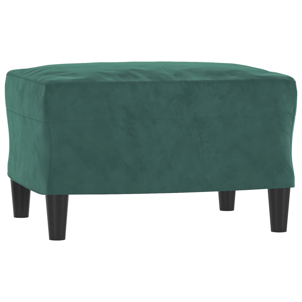 3-dijelni set sofa s jastucima tamnozeleni baršunasti