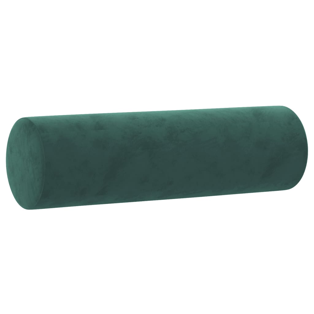 3-dijelni set sofa s jastucima tamnozeleni baršunasti