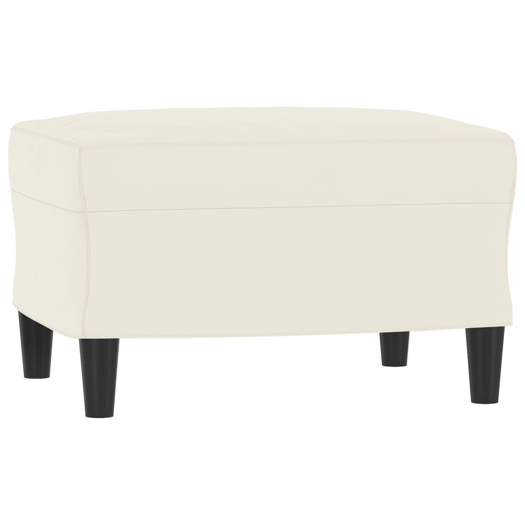 3-dijelni set sofa s jastucima krem baršunasti