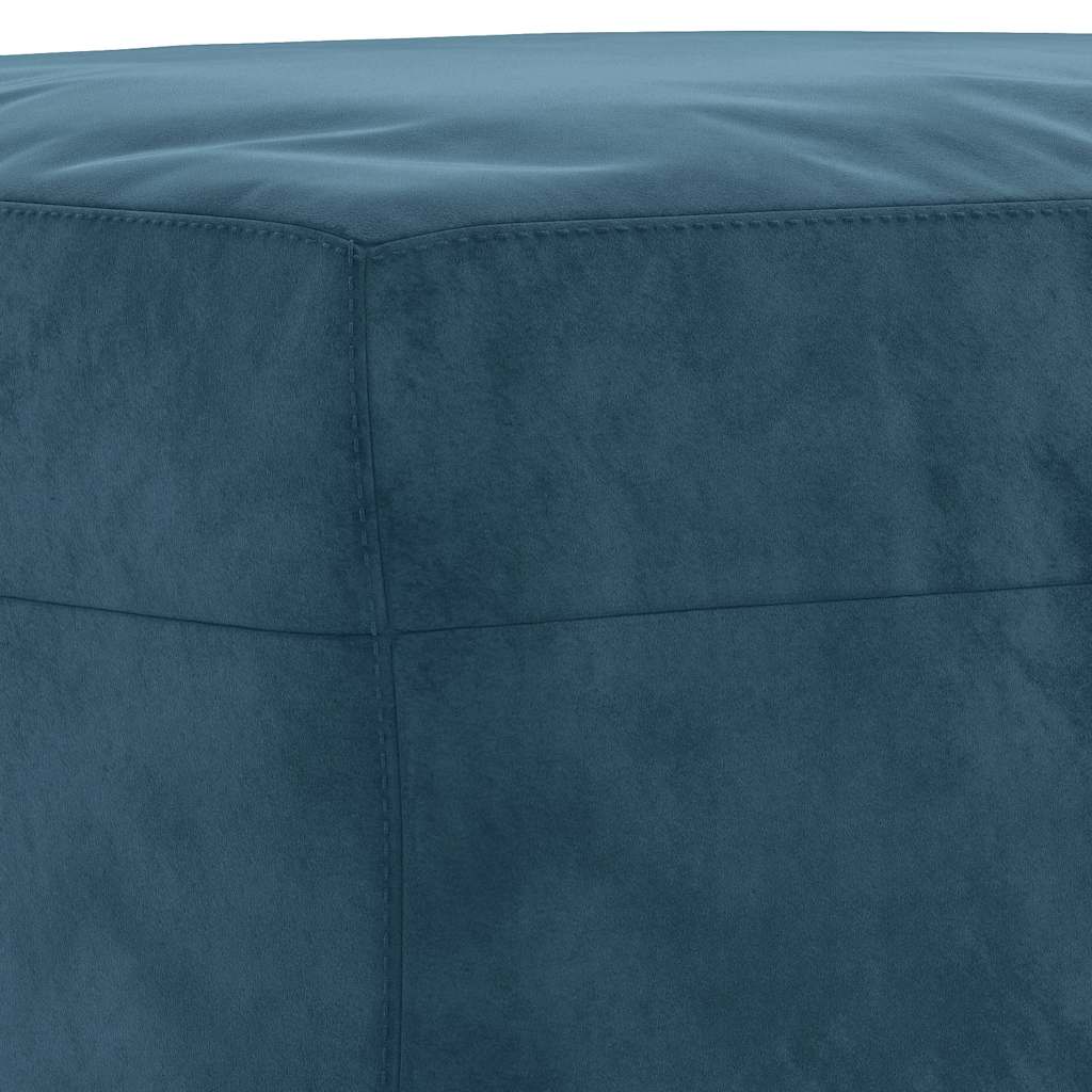 3-dijelni set sofa s jastucima plavi baršunasti