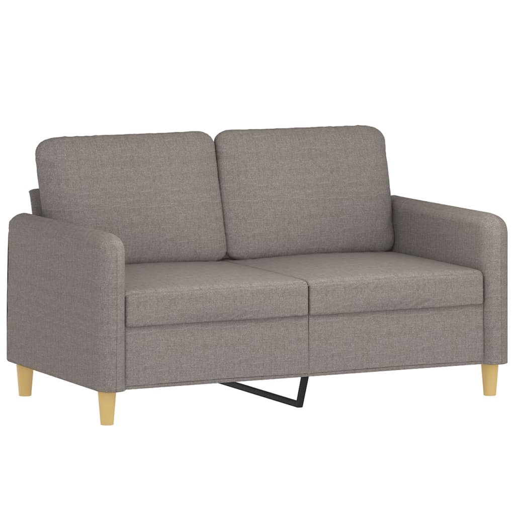 3-dijelni set sofa s jastucima smeđesivi od tkanine