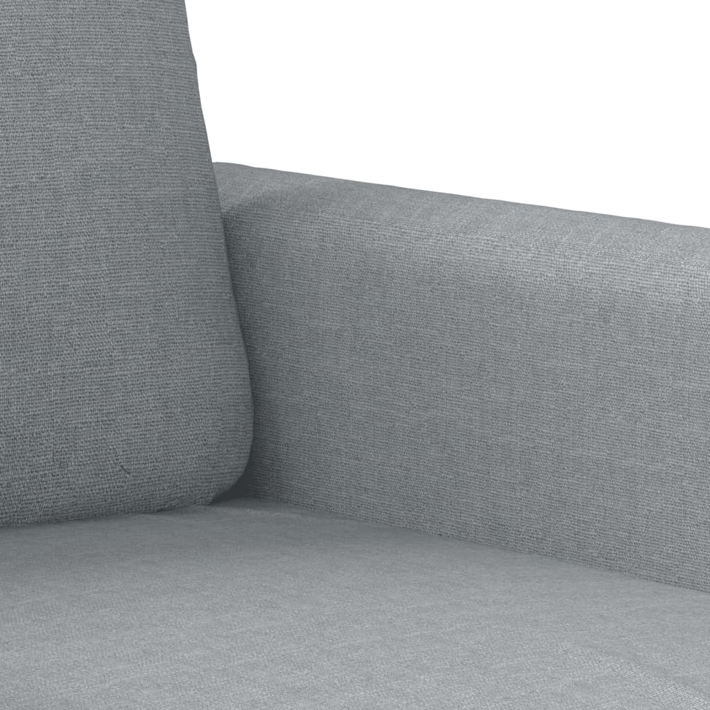 4-dijelni set sofa s jastucima svjetlosivi od tkanine