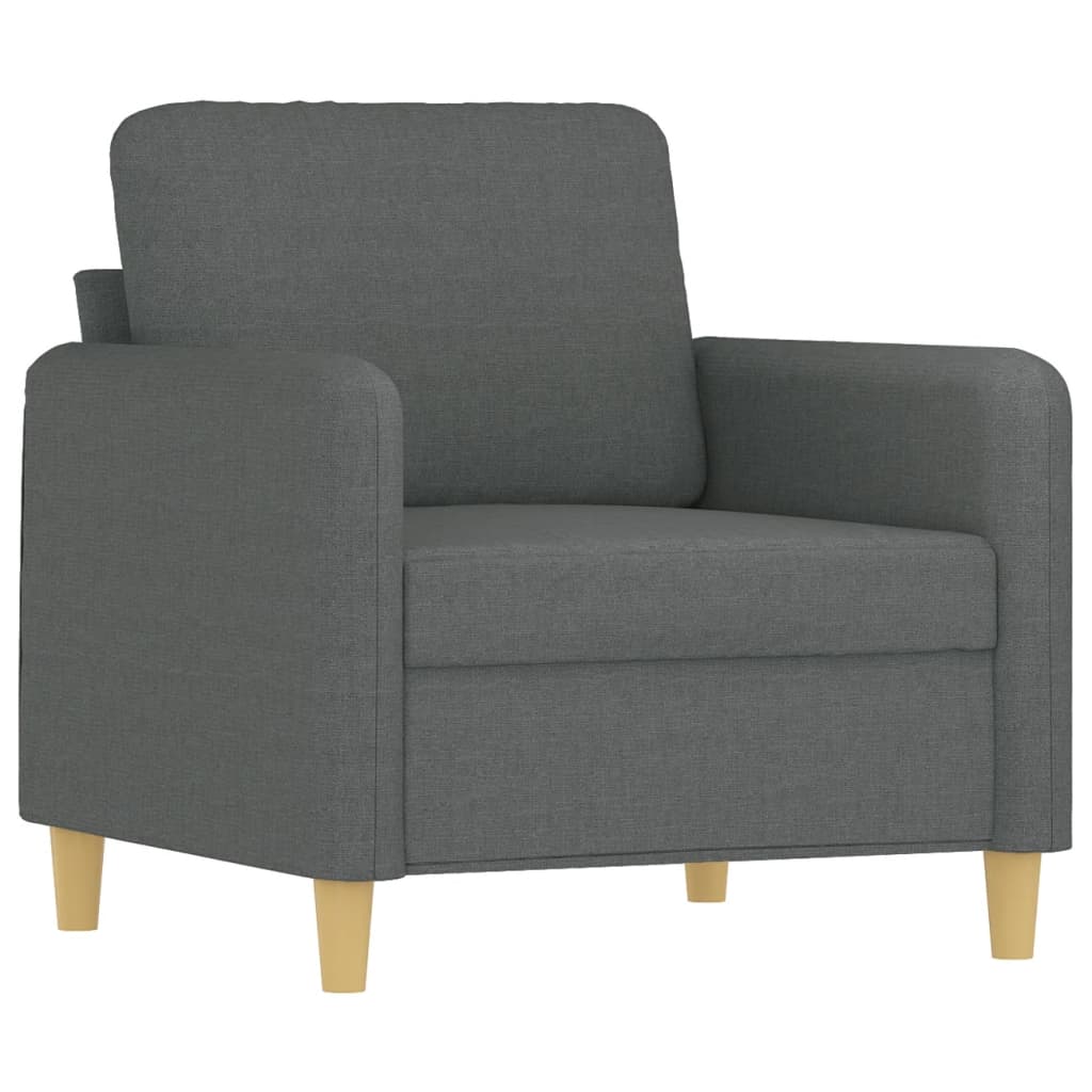 4-dijelni set sofa s jastucima tamnosivi od tkanine