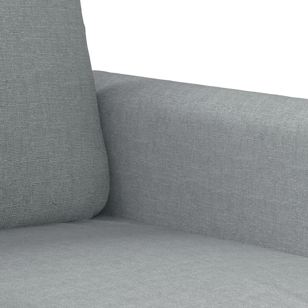 3-dijelni set sofa s jastucima svjetlosivi od tkanine