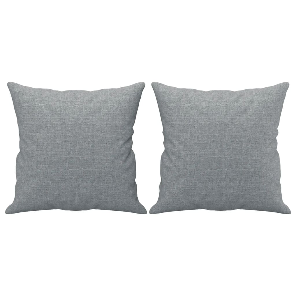 3-dijelni set sofa s jastucima svjetlosivi od tkanine