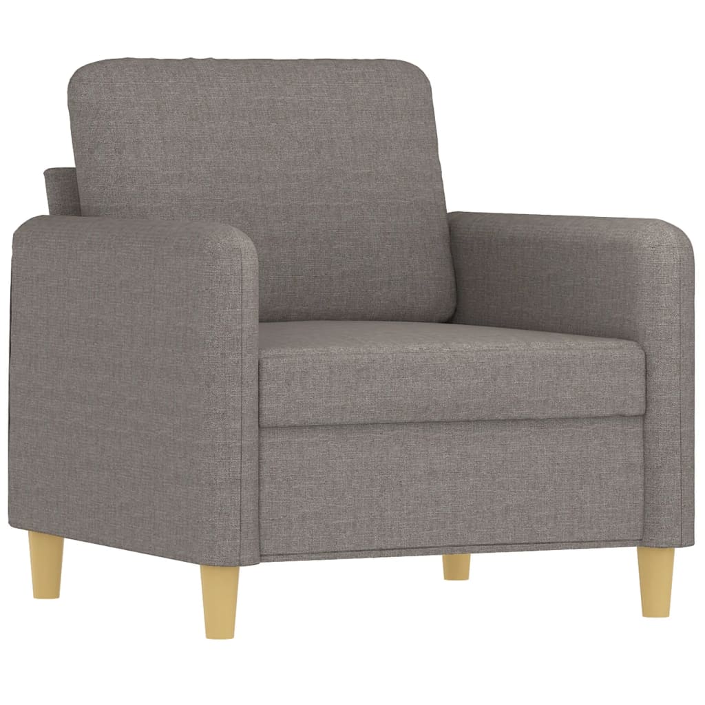 3-dijelni set sofa s jastucima smeđesivi od tkanine