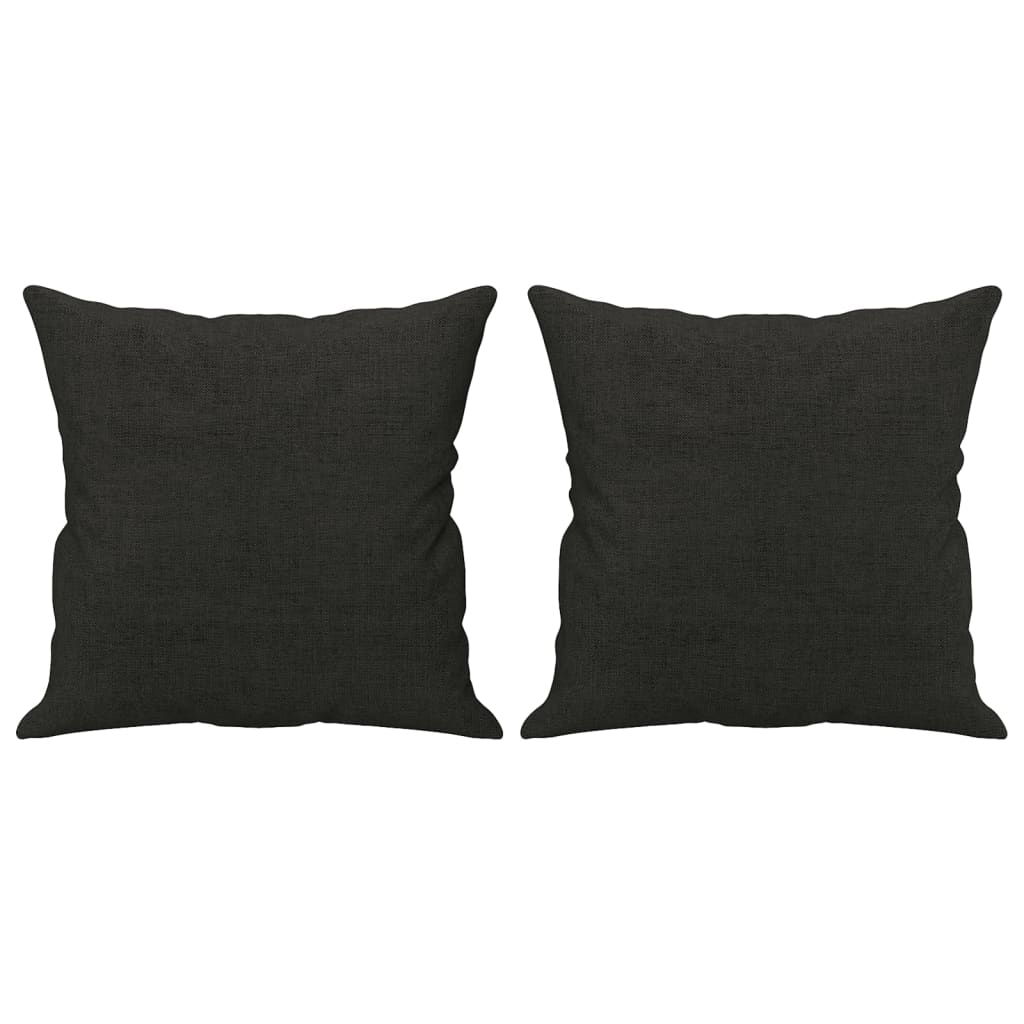 4-dijelni set sofa s jastucima crni od tkanine