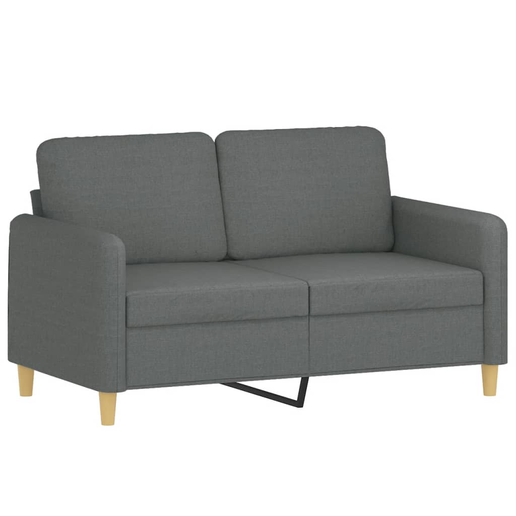 2-dijelni set sofa s jastucima tamnosivi od tkanine
