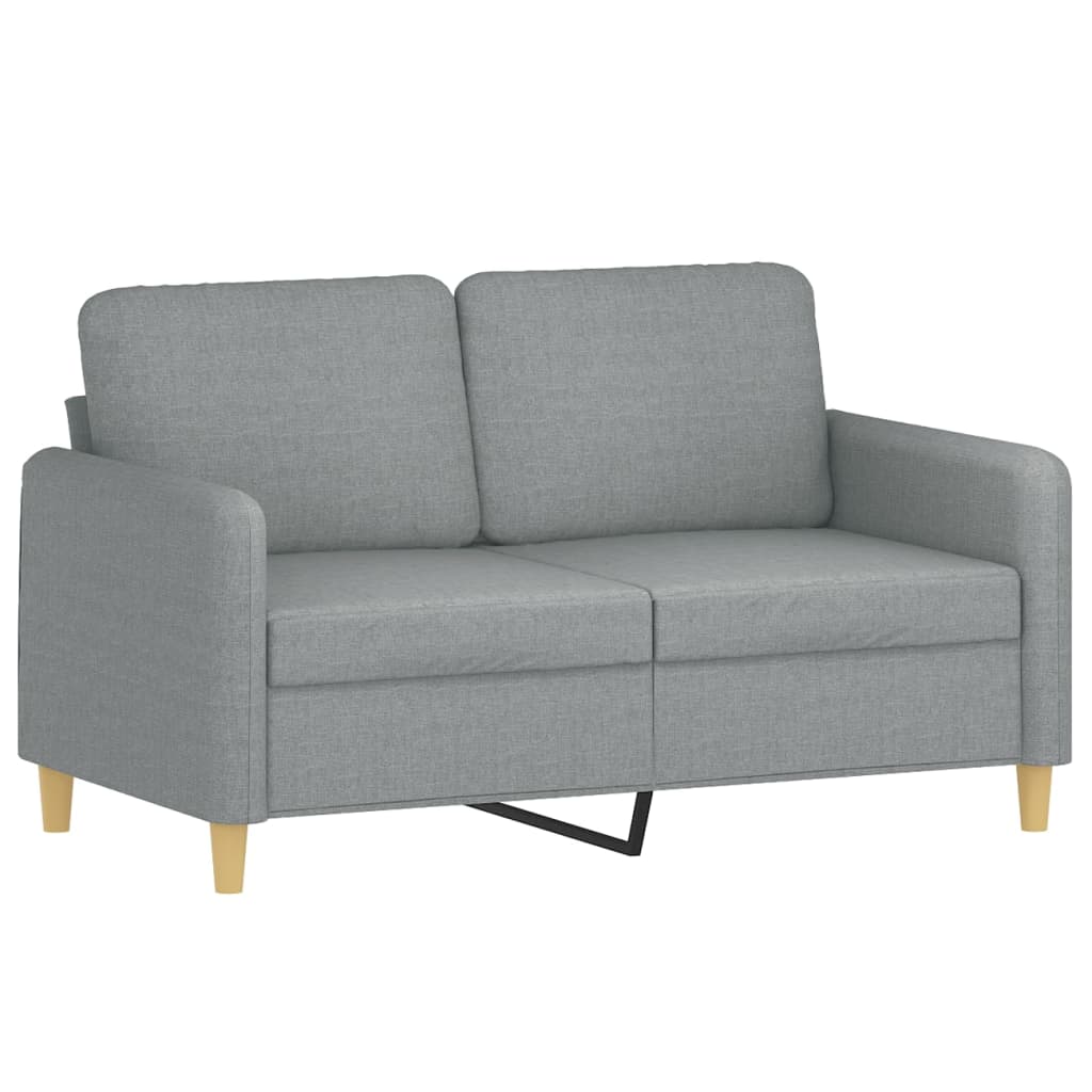 3-dijelni set sofa s jastucima svjetlosivi od tkanine