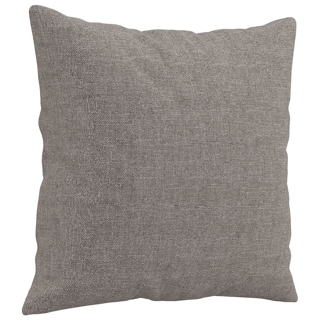 2-dijelni set sofa s jastucima smeđesivi od tkanine