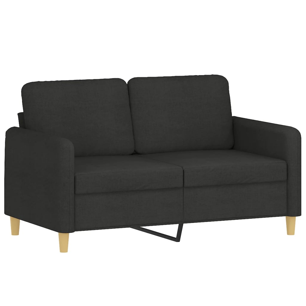 3-dijelni set sofa s jastucima crni od mikrovlakana