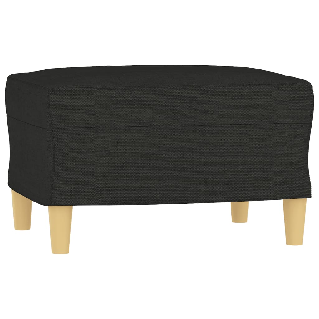3-dijelni set sofa s jastucima crni od mikrovlakana