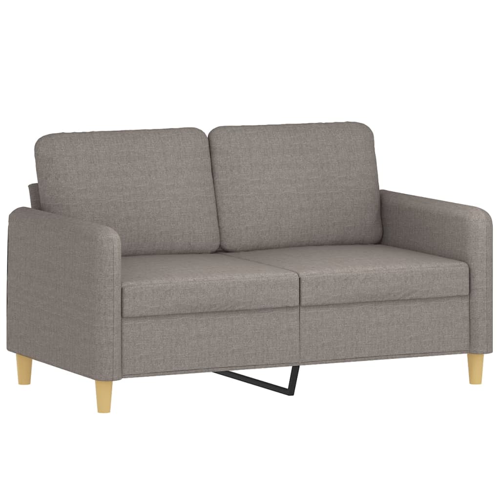 3-dijelni set sofa s jastucima smeđesivi od tkanine