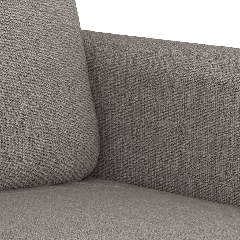3-dijelni set sofa s jastucima smeđesivi od tkanine