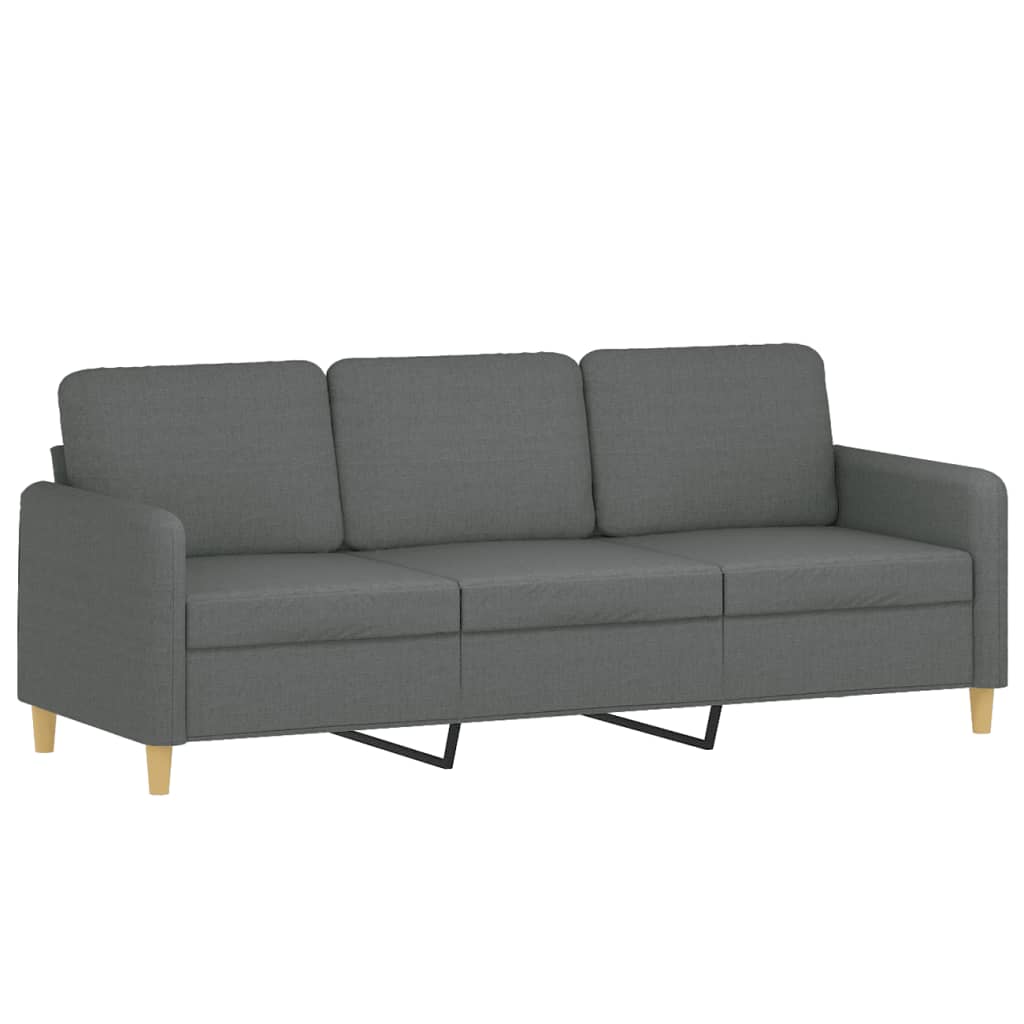 2-dijelni set sofa s jastucima tamnosivi od tkanine