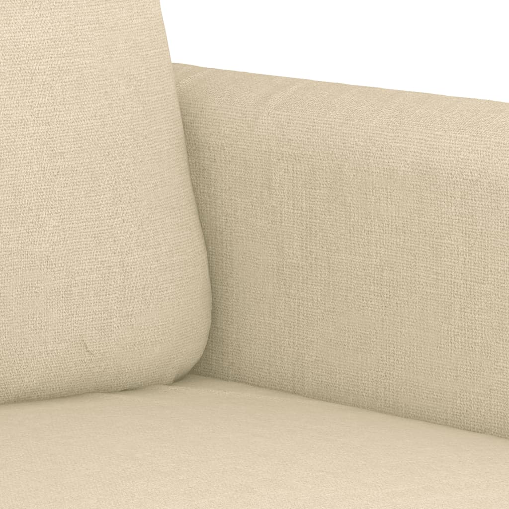 2-dijelni set sofa s jastucima krem od tkanine