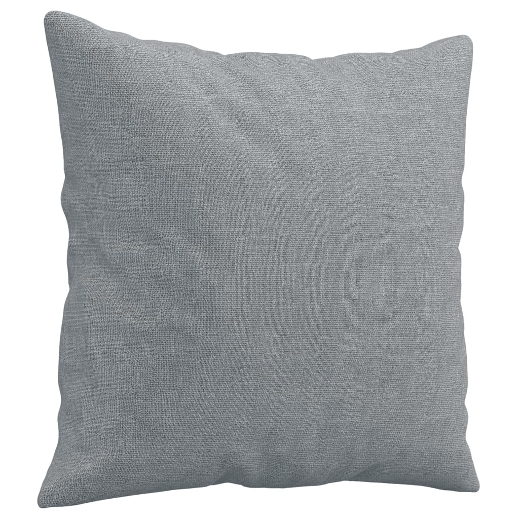 3-dijelni set sofa s jastucima svjetlosivi od tkanine