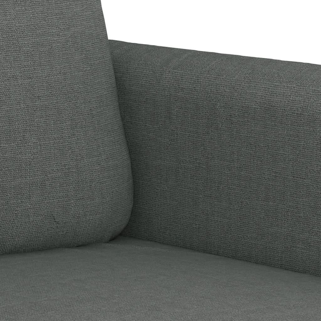 3-dijelni set sofa s jastucima tamnosivi od tkanine