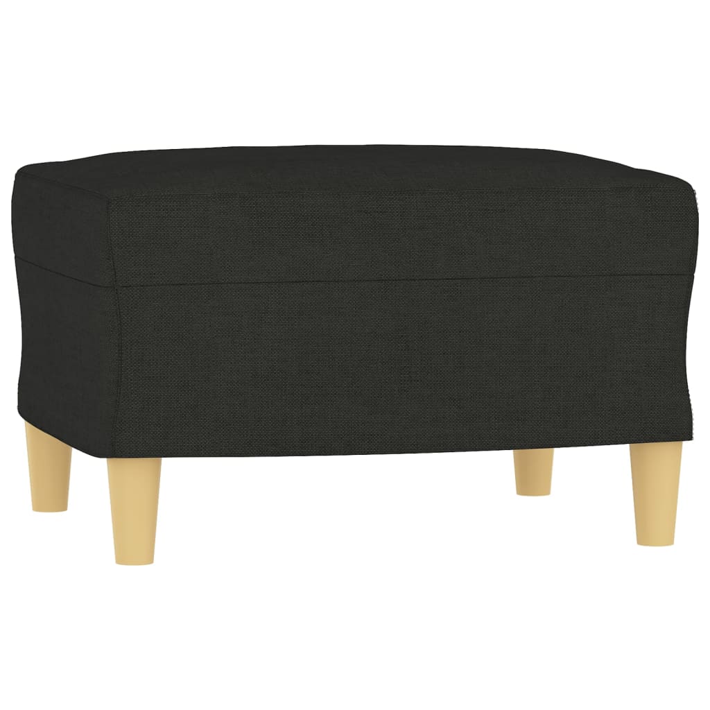 3-dijelni set sofa s jastucima crni od mikrovlakana