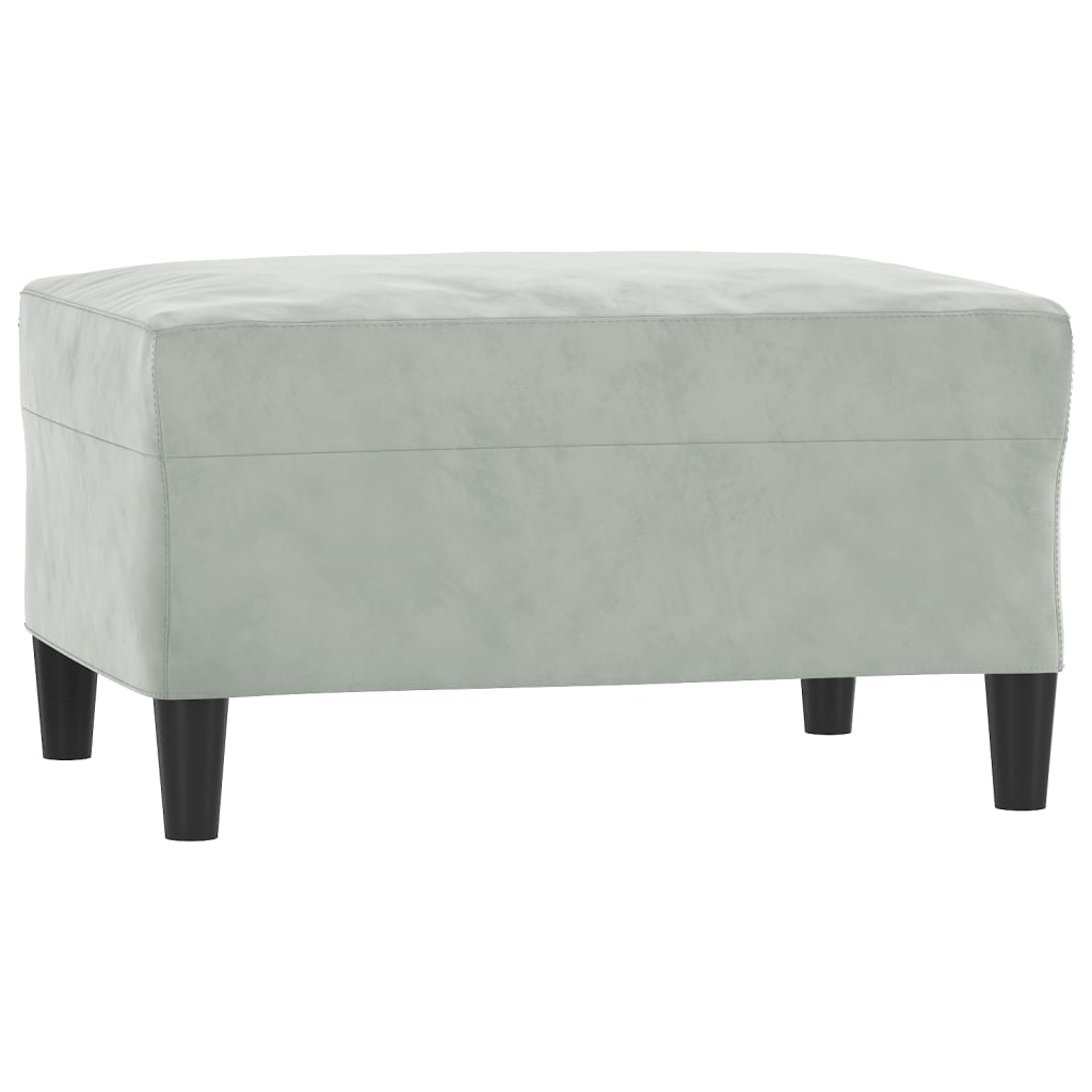 4-dijelni set sofa s jastucima svjetlosivi baršunasti