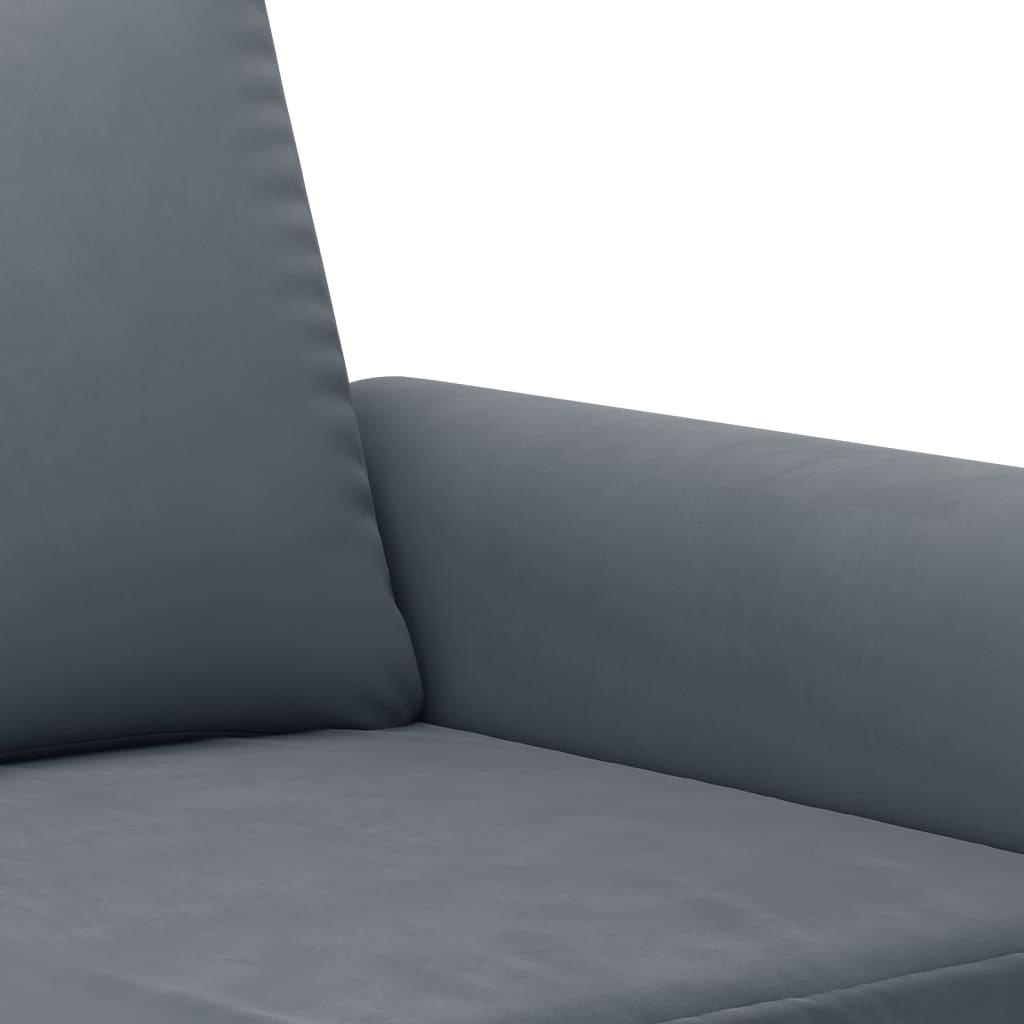 4-dijelni set sofa s jastucima tamnosivi baršunasti