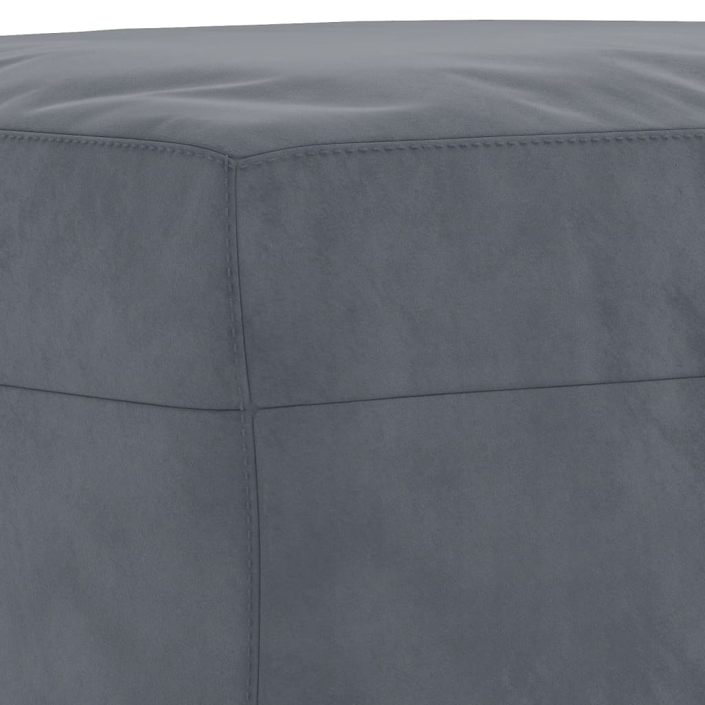 4-dijelni set sofa s jastucima tamnosivi baršunasti