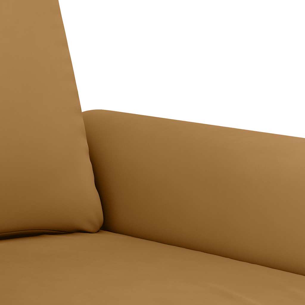4-dijelni set sofa s jastucima smeđi baršunasti