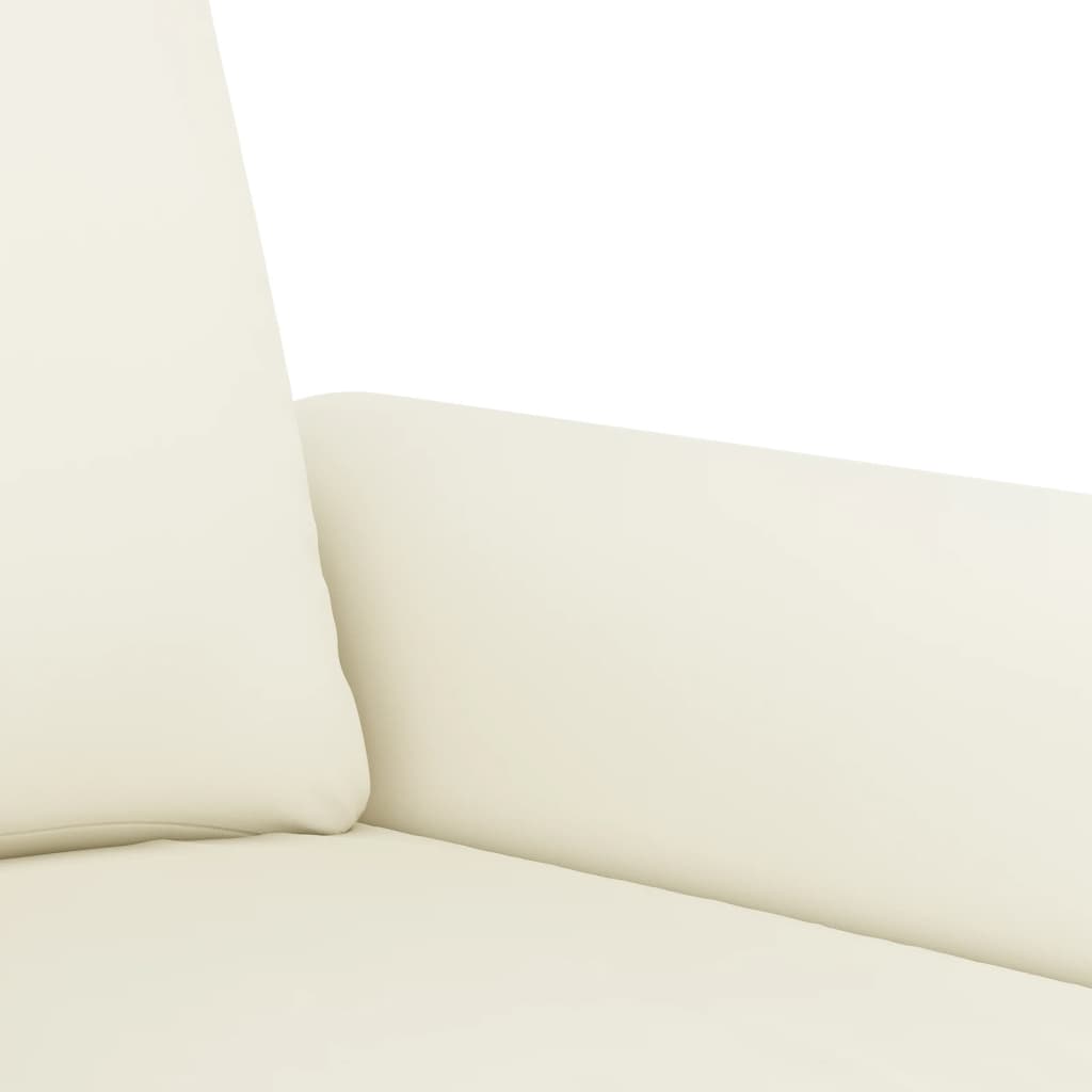 3-dijelni set sofa s jastucima krem baršunasti