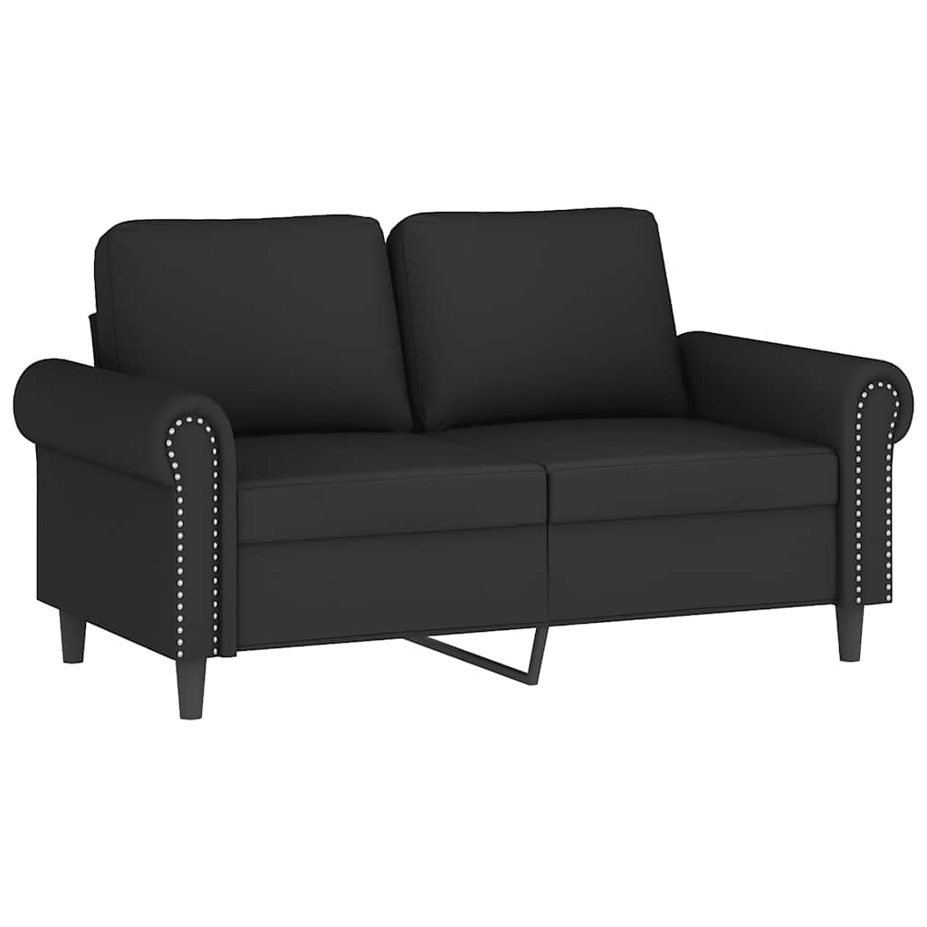3-dijelni set sofa s jastucima crni baršunasti