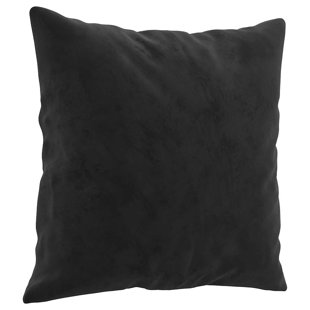 2-dijelni set sofa s jastucima crni baršunasti