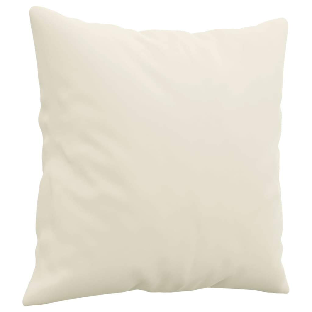 2-dijelni set sofa s jastucima krem baršunasti