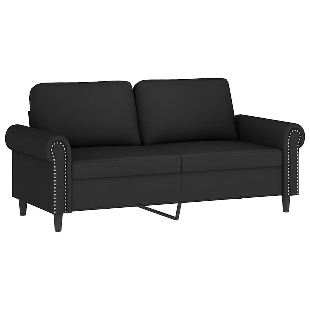 3-dijelni set sofa s jastucima crni baršunasti
