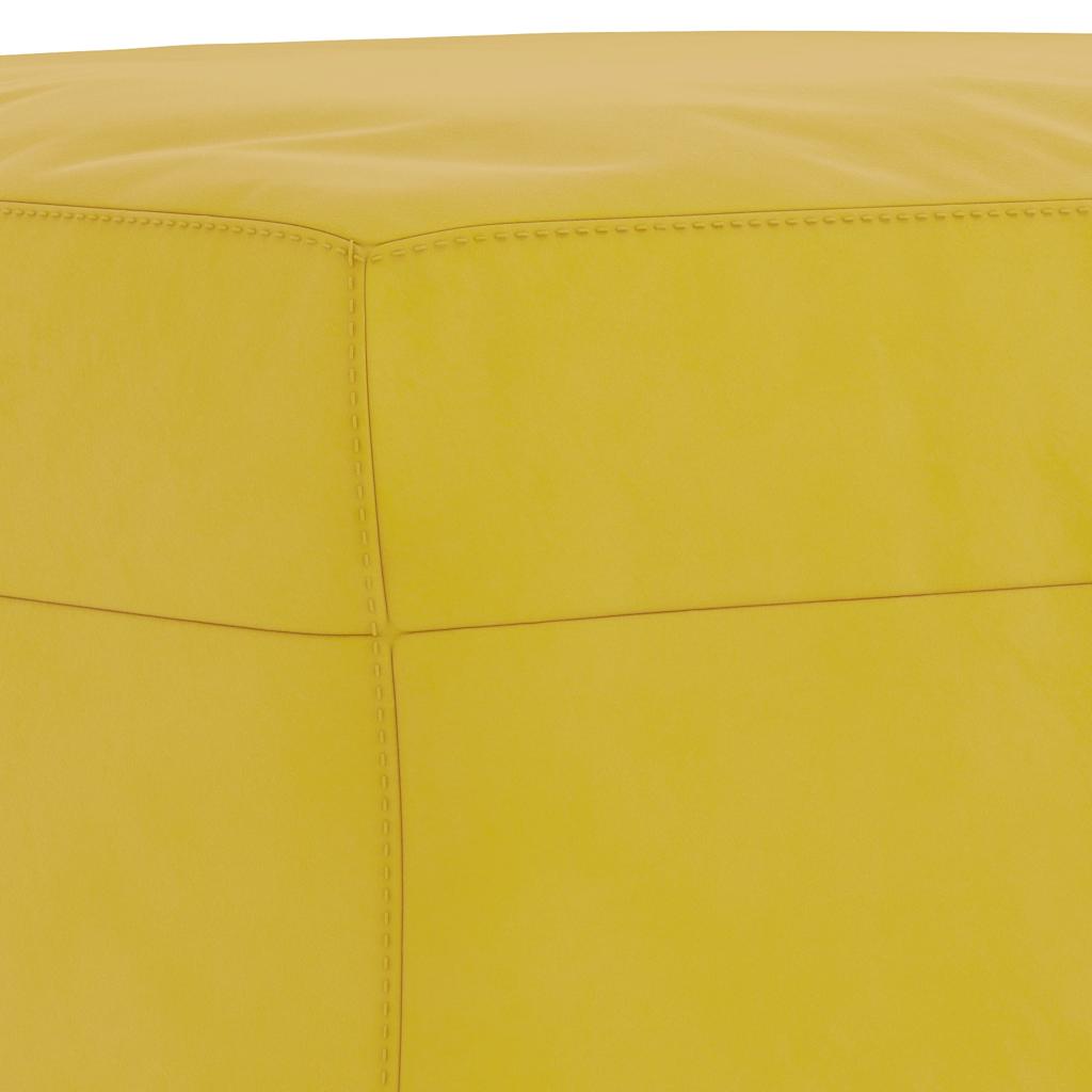 3-dijelni set sofa s jastucima žuti baršunasti